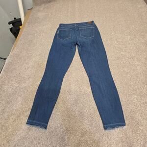 PAIGE Verdugo Crop Skinny Jeans Size 29 Medium Wash Raw Hem Luxury Denim Women's